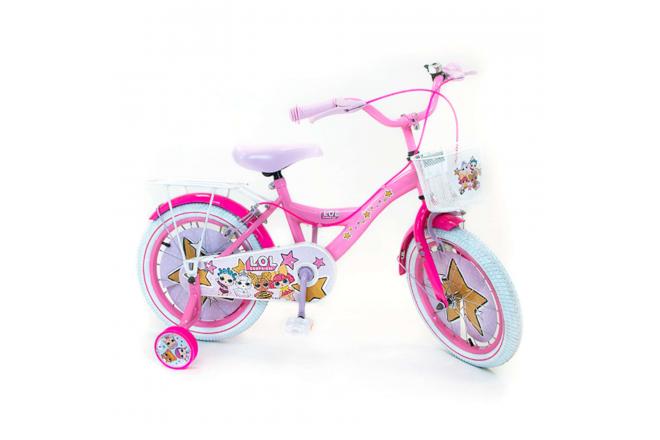 vlees Punt Helemaal droog LOL Surprise Kinderfiets - Meisjes - 16 inch - Roze - 2 handremmen - Laak  Bike